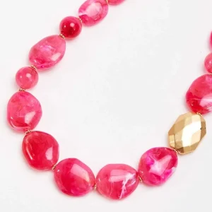 Soul Jewellery Large Beaded Fuchsia Pink Necklace*Women April Edit