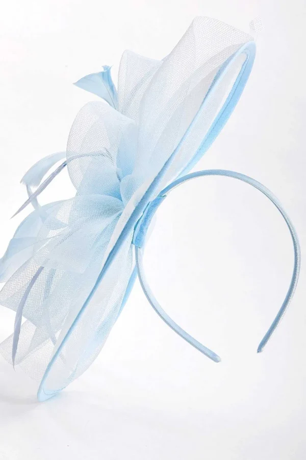 SOUL Accessories Large Blue Fascinator With Floral Bow* Fascinators