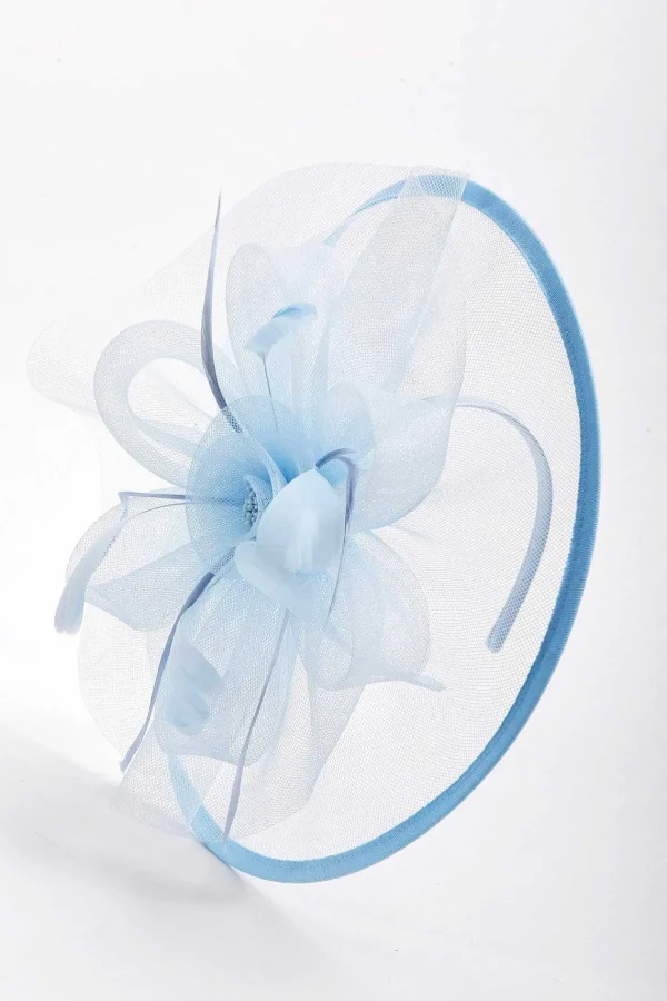 SOUL Accessories Large Blue Fascinator With Floral Bow* Fascinators