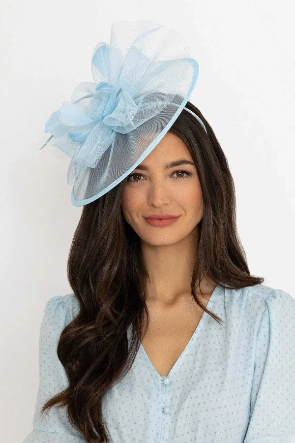 SOUL Accessories Large Blue Fascinator With Floral Bow* Fascinators