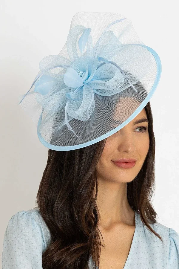 SOUL Accessories Large Blue Fascinator With Floral Bow* Fascinators
