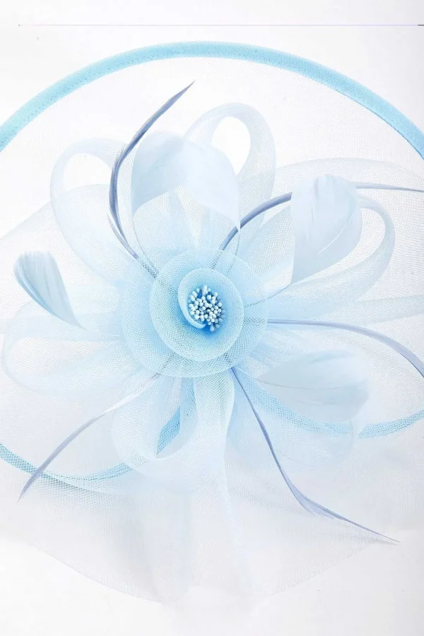 SOUL Accessories Large Blue Fascinator With Floral Bow* Fascinators