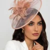 SOUL Accessories Large Blush Fascinator With Feather* Fascinators