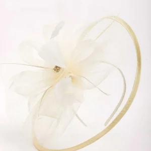 SOUL Accessories Large Cream Fascinator With Floral Bow* Fascinators