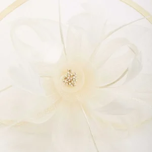 SOUL Accessories Large Cream Fascinator With Floral Bow* Fascinators