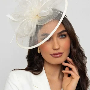 SOUL Accessories Large Cream Fascinator With Floral Bow* Fascinators