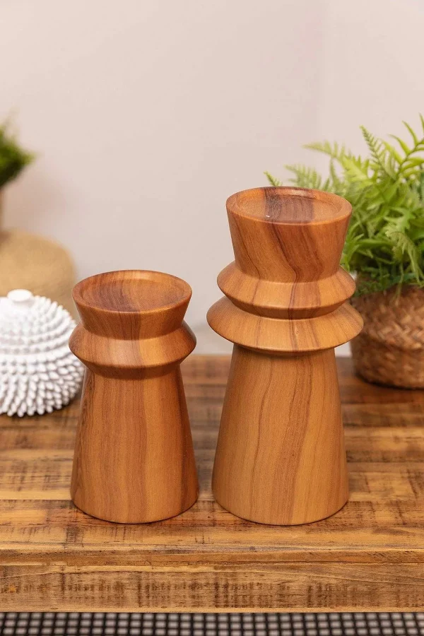 Carraig Donn HOME Large Wood Effect Candle Holder* Homeware