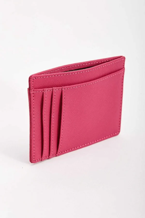 SOUL Accessories Leather Card Holder In Fuchsia* Accessories