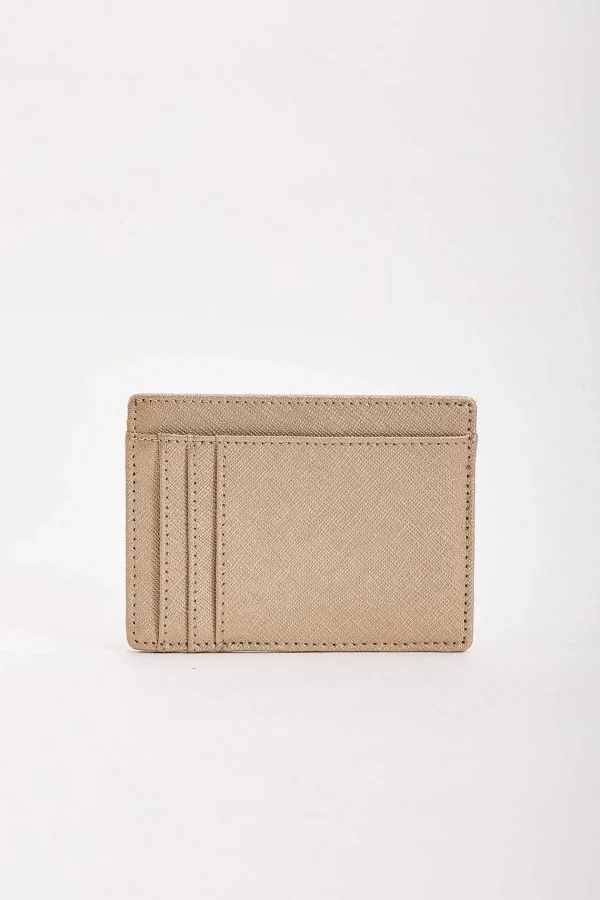 SOUL Accessories Leather Card Holder In Gold* Accessories