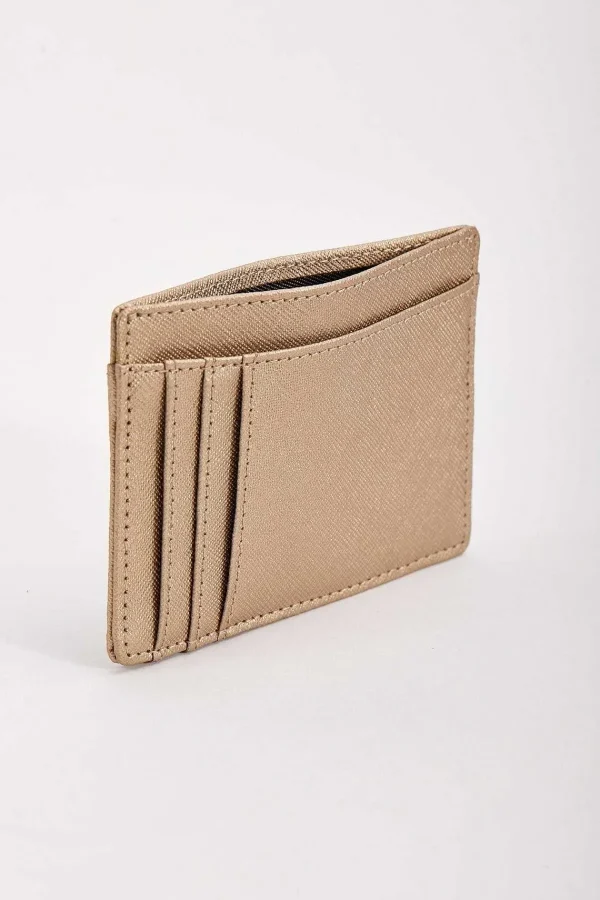 SOUL Accessories Leather Card Holder In Gold* Accessories