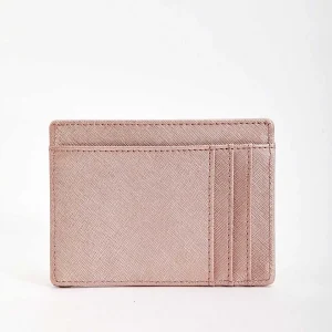 SOUL Accessories Leather Card Holder In Rose Gold* Accessories