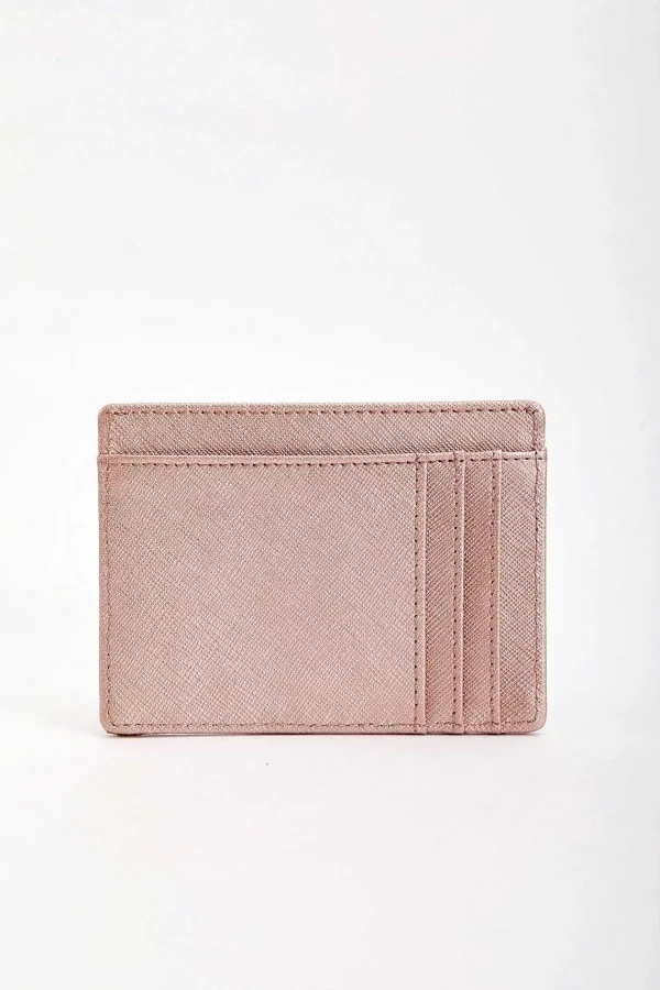 SOUL Accessories Leather Card Holder In Rose Gold* Accessories