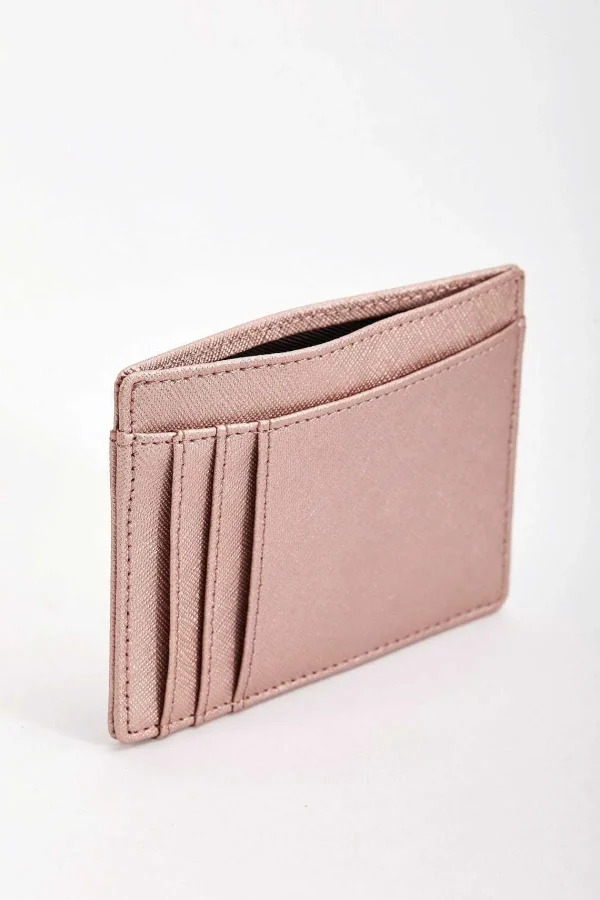 SOUL Accessories Leather Card Holder In Rose Gold* Accessories