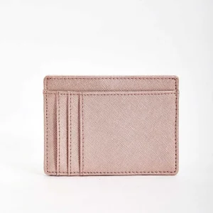 SOUL Accessories Leather Card Holder In Rose Gold* Accessories