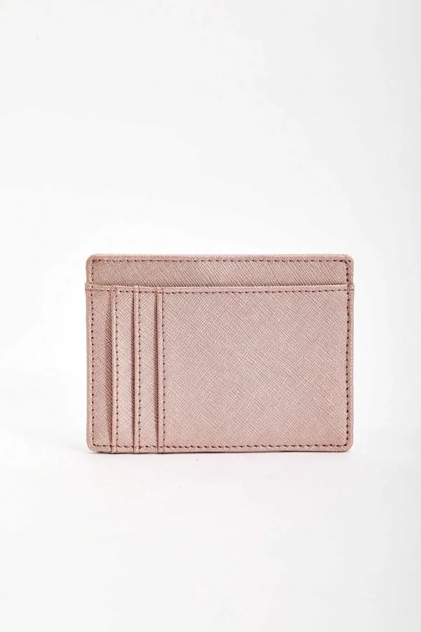 SOUL Accessories Leather Card Holder In Rose Gold* Accessories