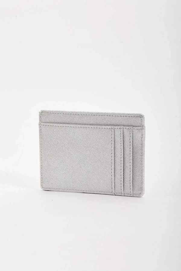 SOUL Accessories Leather Card Holder In Silver* Accessories