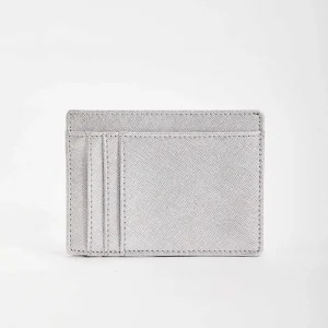 SOUL Accessories Leather Card Holder In Silver* Accessories