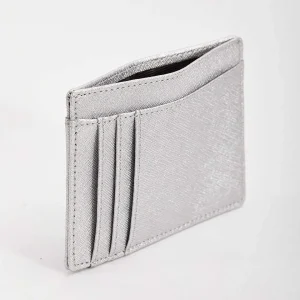 SOUL Accessories Leather Card Holder In Silver* Accessories