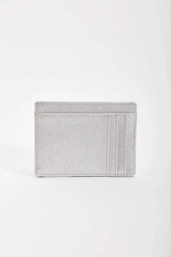 SOUL Accessories Leather Card Holder In Silver* Accessories