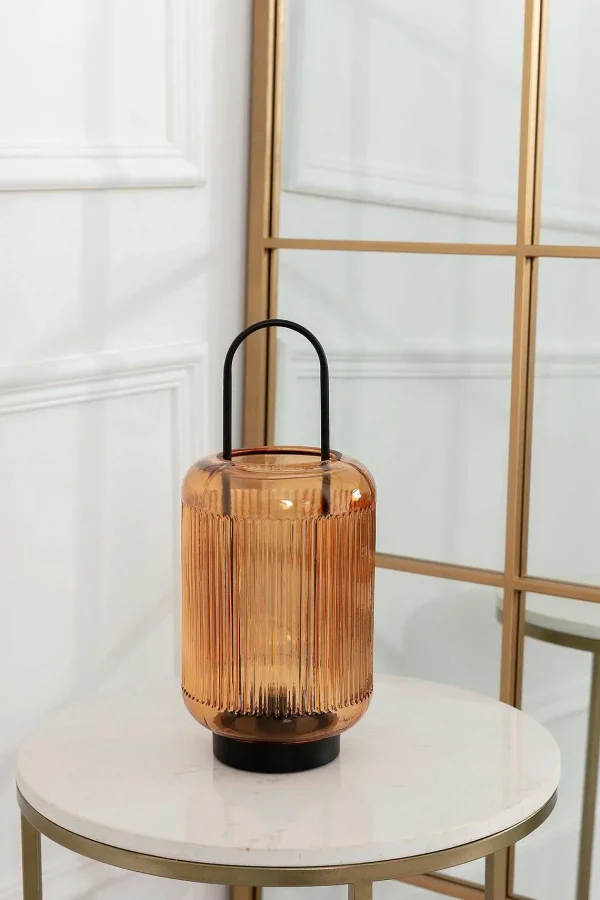 Kirkwood Led Amber Glass Lamp* Homeware