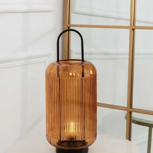 Kirkwood Led Amber Glass Lamp* Homeware