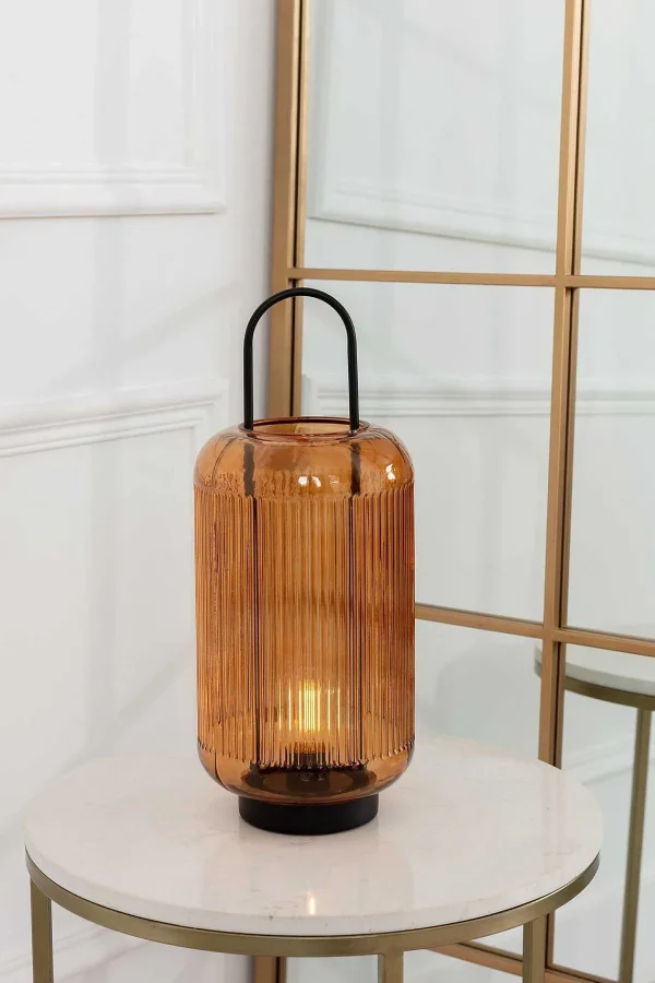 Kirkwood Led Amber Glass Lamp* Homeware
