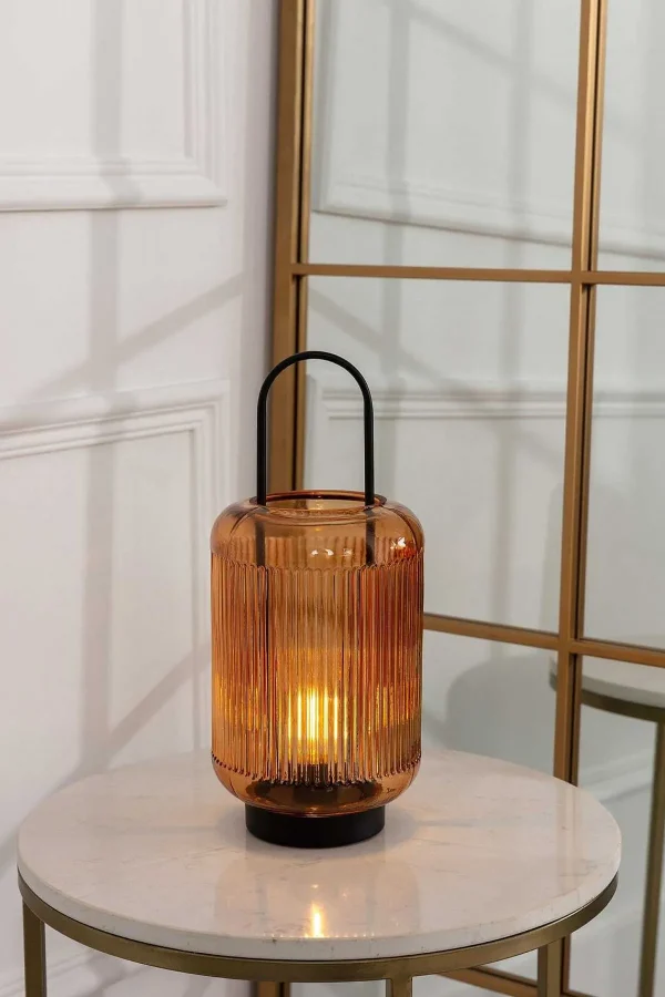 Kirkwood Led Amber Glass Lamp* Homeware