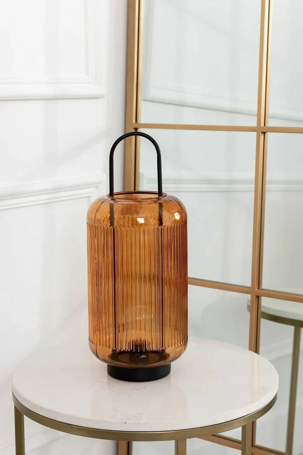 Kirkwood Led Amber Glass Lamp* Homeware