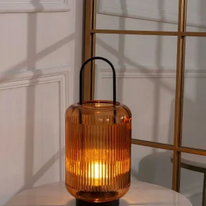 Kirkwood Led Amber Glass Lamp* Homeware