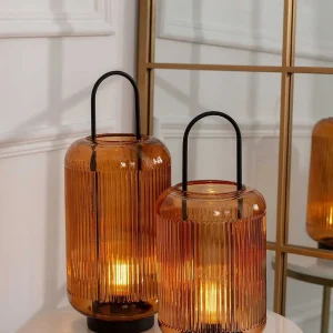 Kirkwood Led Amber Glass Lamp* Homeware