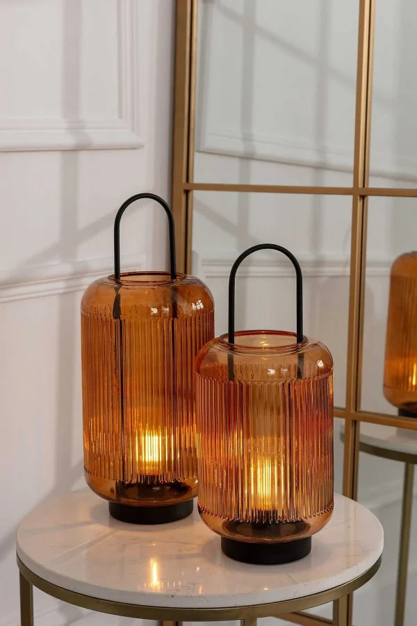 Kirkwood Led Amber Glass Lamp* Homeware