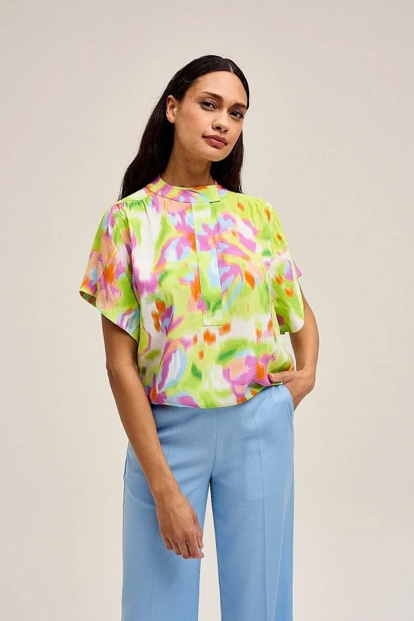 Cks Fashion Ledo Blouse In Green Print*Women Tops & Blouses
