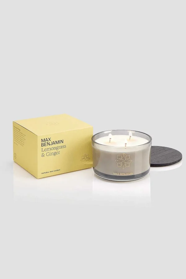 Max Benjamin Lemongrass & Ginger 3 Wick Luxury Candle* Homeware