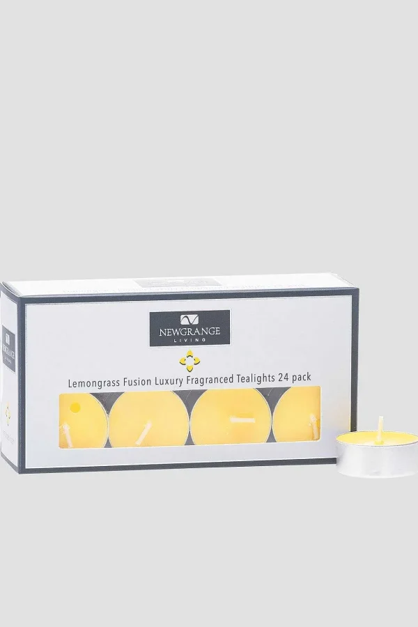 Newgrange Living Lemongrass Luxury Scented T-Lights 24 Pack* Homeware