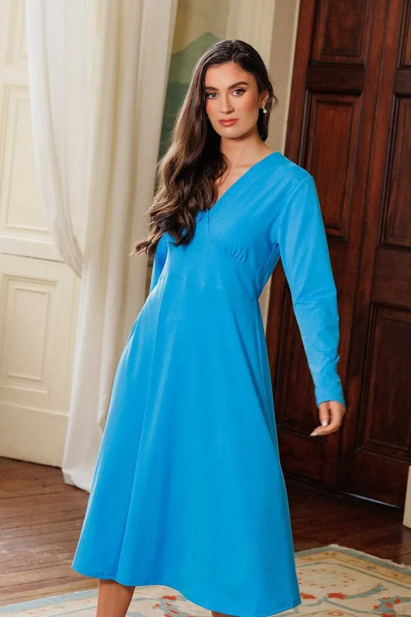 Pala D'oro Lisa Blue Midi Dress*Women Dresses & Jumpsuits