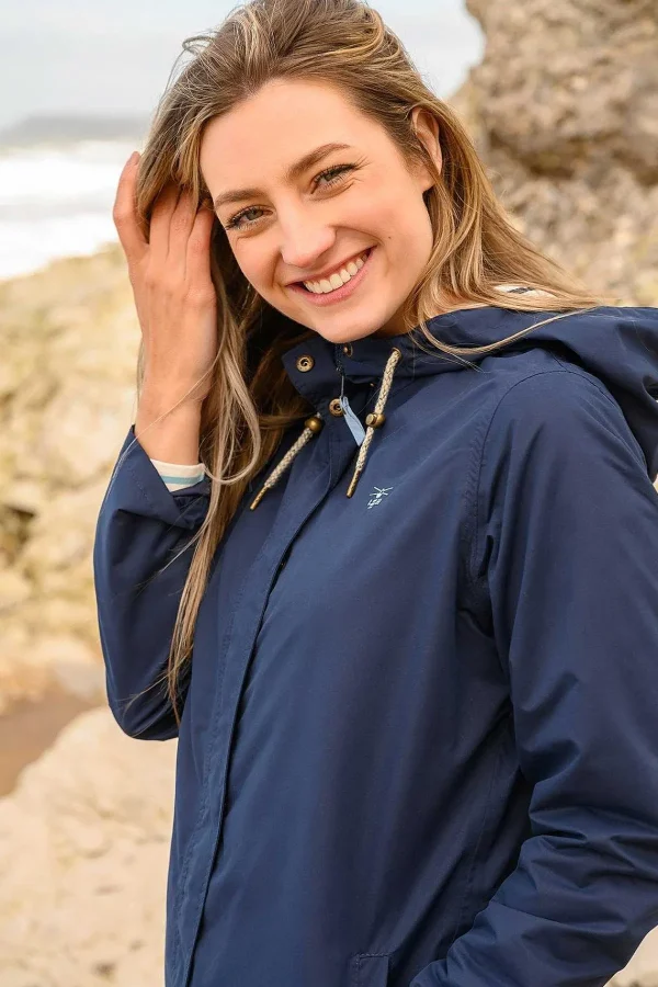 Lighthouse Long Beachcomber Jacket - Navy*Women Coats & Jackets