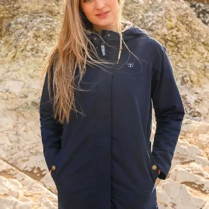 Lighthouse Long Beachcomber Jacket - Navy*Women Coats & Jackets