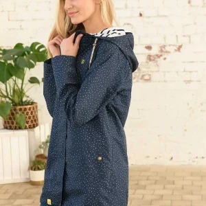 Lighthouse Long Beachcomber Jacket In Navy Dot*Women Coats & Jackets
