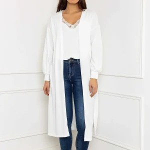 Pala D'oro Long Cardgian In White*Women Jumpers & Cardigans