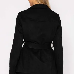Rowen Avenue Long Line Suede Biker In Black*Women Coats & Jackets