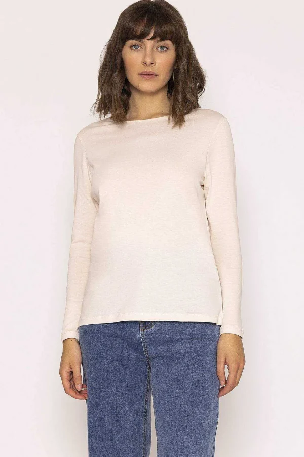 Kelly & Grace Weekend Long Sleeve Basic Tee In Ivory*Women Tops & Blouses