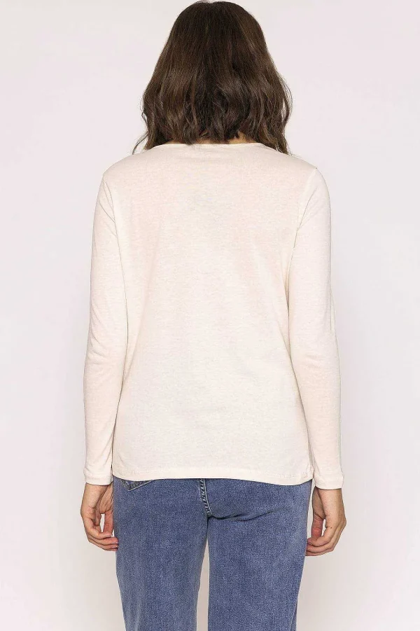 Kelly & Grace Weekend Long Sleeve Basic Tee In Ivory*Women Tops & Blouses