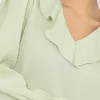 Rowen Avenue Long Sleeve Ruffle Blouse In Sage*Women Tops & Blouses