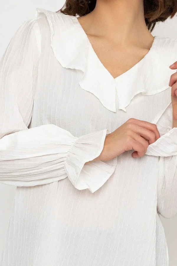 Rowen Avenue Long Sleeve Ruffle Blouse In Ivory*Women Tops & Blouses