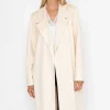 Pala D'oro Long Suede Coat In Beige*Women Coats & Jackets