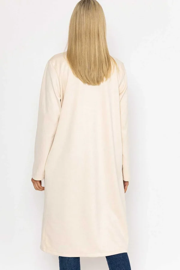 Pala D'oro Long Suede Coat In Beige*Women Coats & Jackets