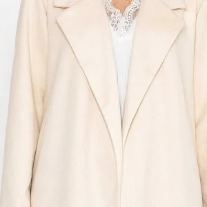 Pala D'oro Long Suede Coat In Beige*Women Coats & Jackets