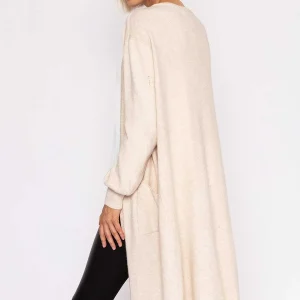 J'aime la Vie Longline Cardigan In Beige*Women Jumpers & Cardigans