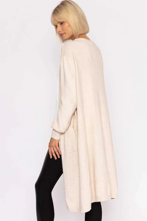 J'aime la Vie Longline Cardigan In Beige*Women Jumpers & Cardigans