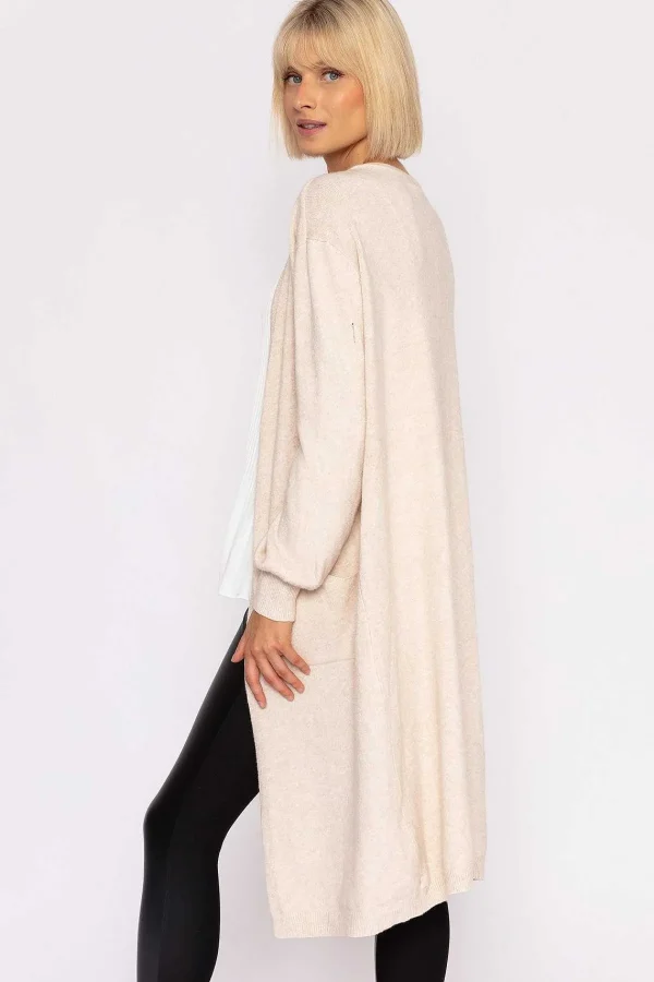 J'aime la Vie Longline Cardigan In Beige*Women Jumpers & Cardigans